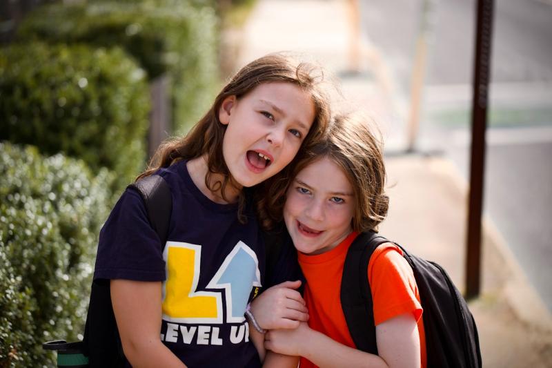 Siblings (l-r) Evelyn Parks, fourth grade, and Brae Parks, second grade, are headed to Milton Elementary. MATTHEW PARKS PHOTO